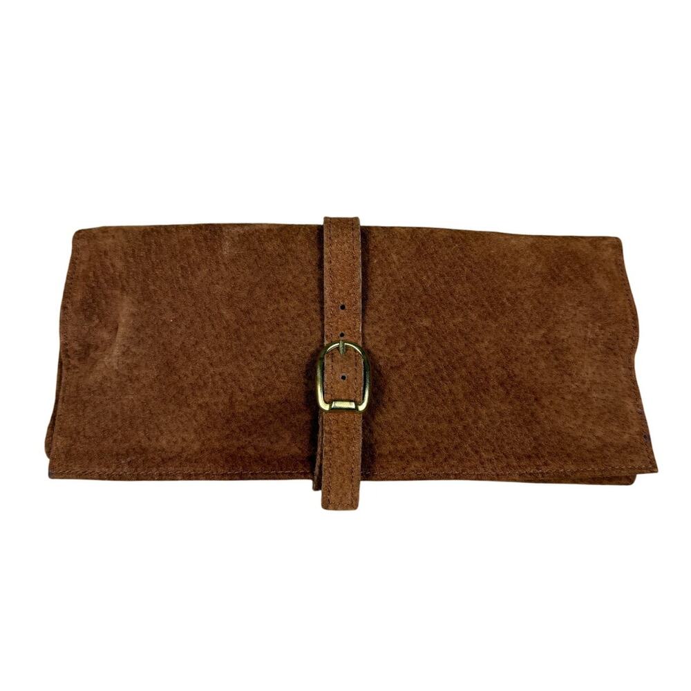 Bond Street Leather Suede Travel Jewelry Holder